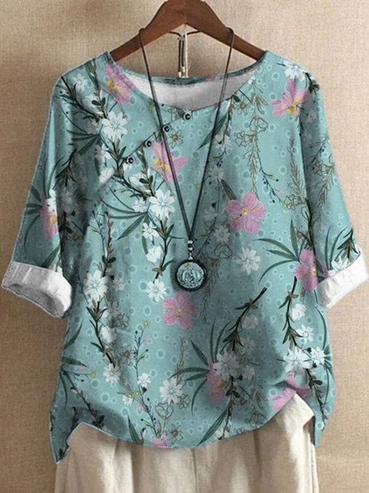 Claire | Chic Floral Patterned Casual Top