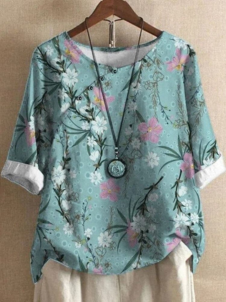 Claire | Chic Floral Patterned Casual Top