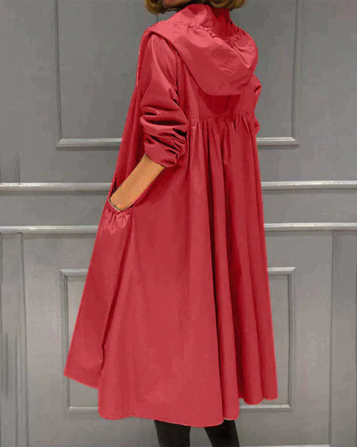 Emma | Women's Long Raincoat with Hood