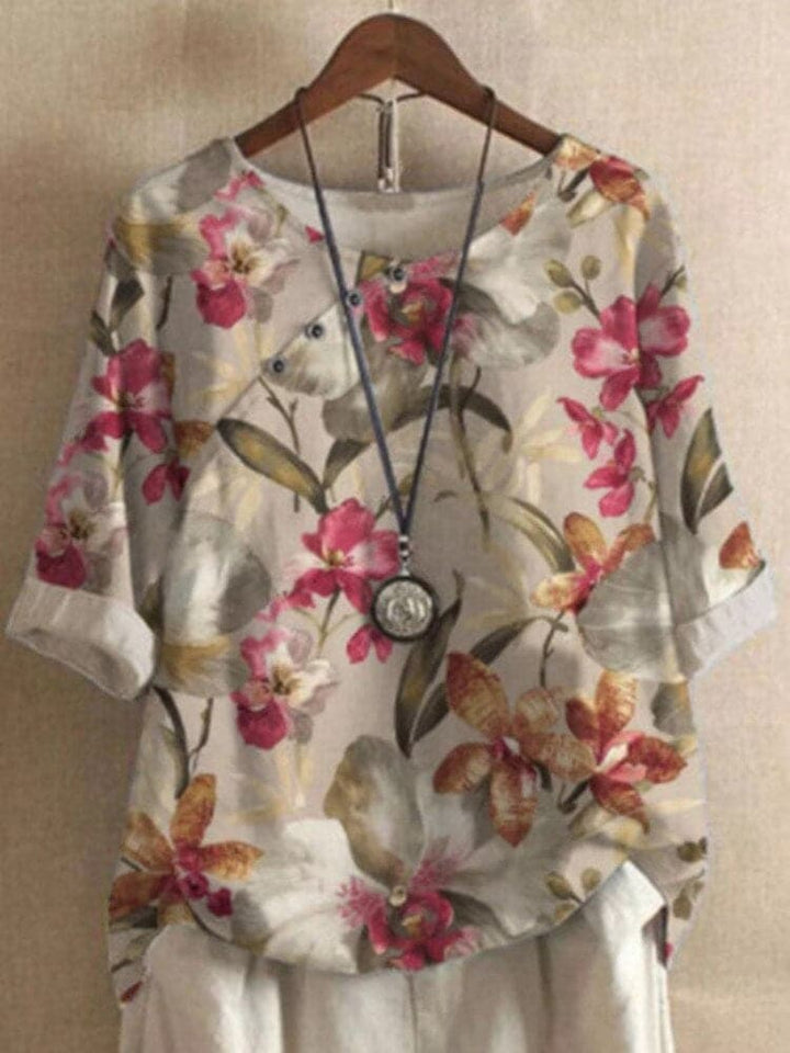 Claire | Chic Floral Patterned Casual Top
