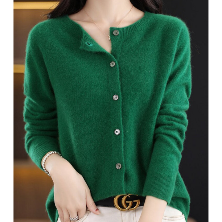 June | Women's Round Neck Cardigan Sweater