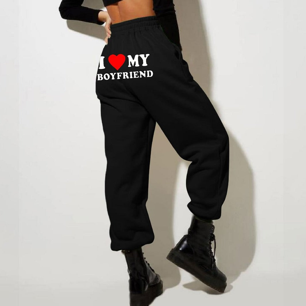 Women's Printed Joggers with High Waist