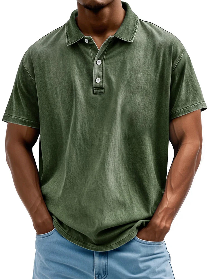 Retro Cotton Polo Shirt