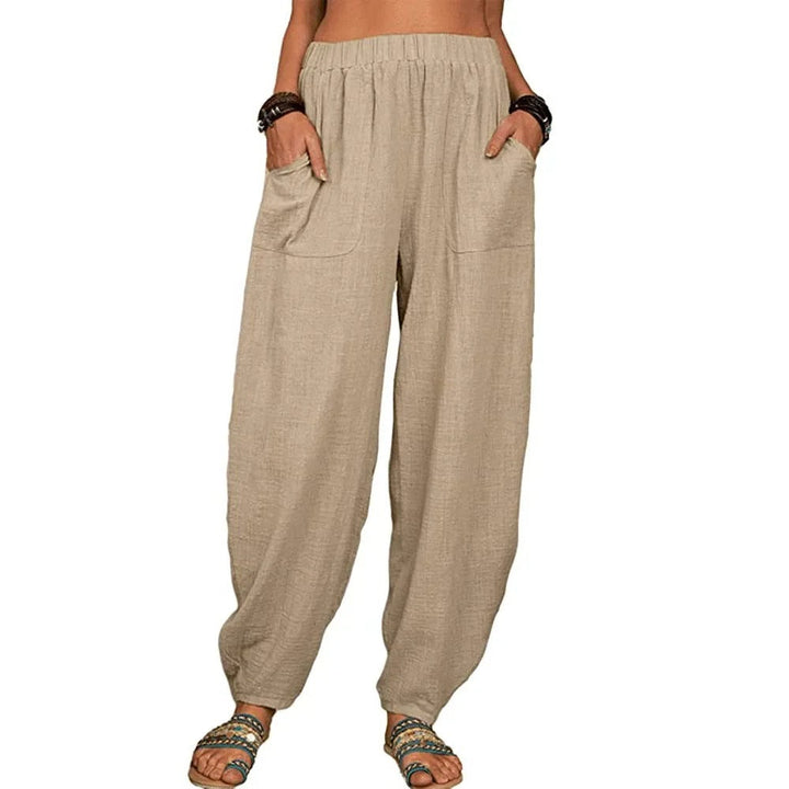 Women's Casual Loose Linen Cotton Summer Pants