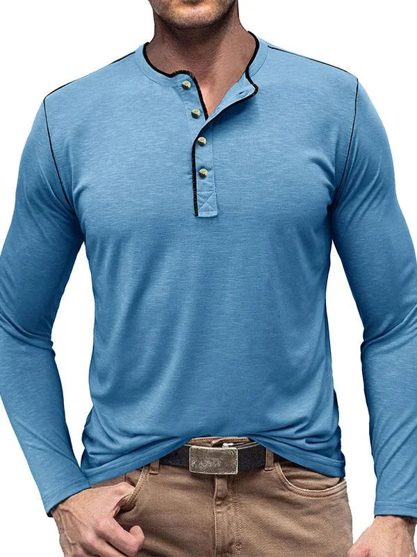 Noah | Long sleeve henley t-shirt