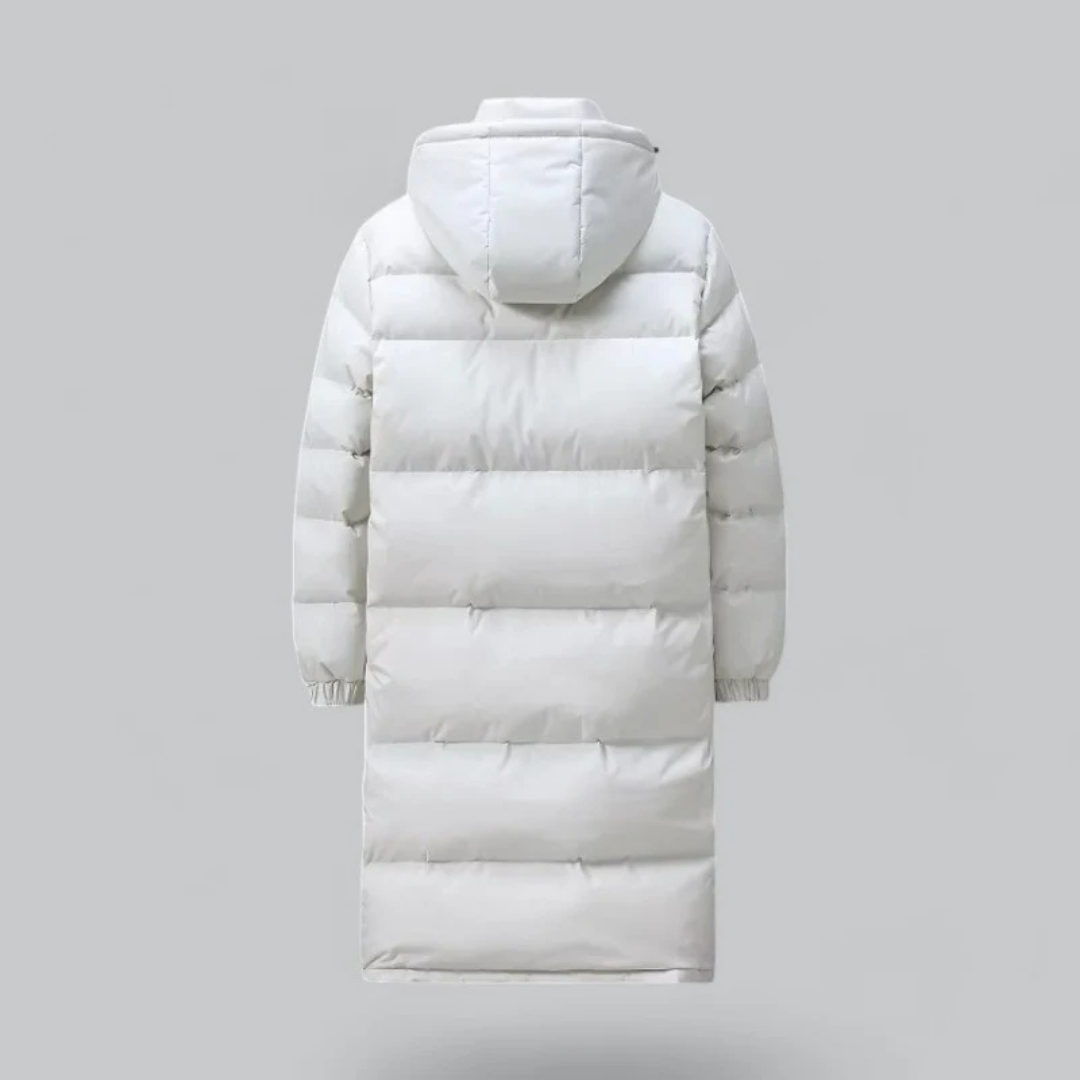 William | Hooded long winter coat for men