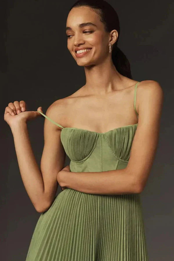 Winnie | Chic Pleated Midi Dress for Any Occasion