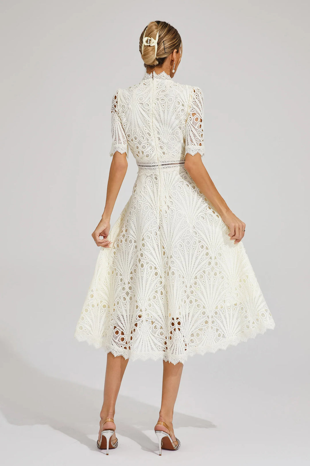 Lexi | Chic Lace Midi Dress for Her