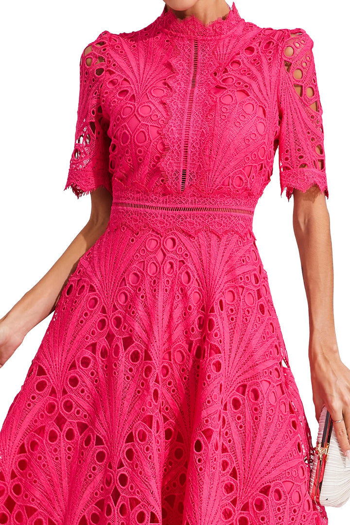 Lexi | Chic Lace Midi Dress for Her