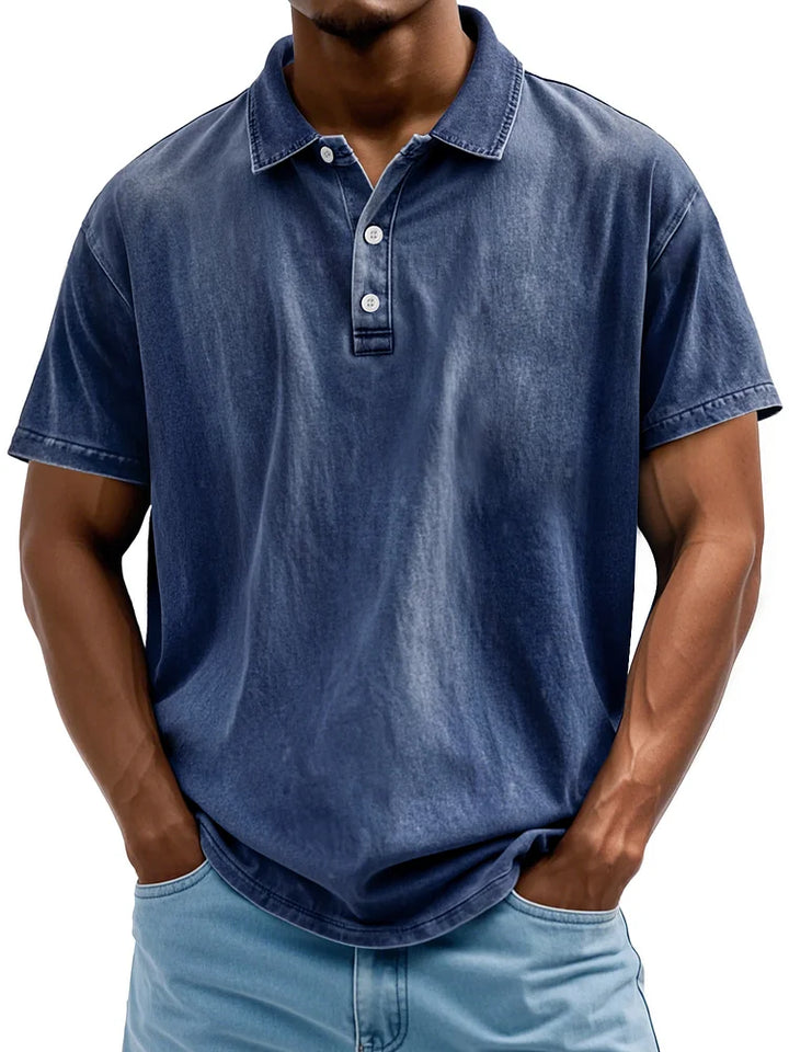 Retro Cotton Polo Shirt
