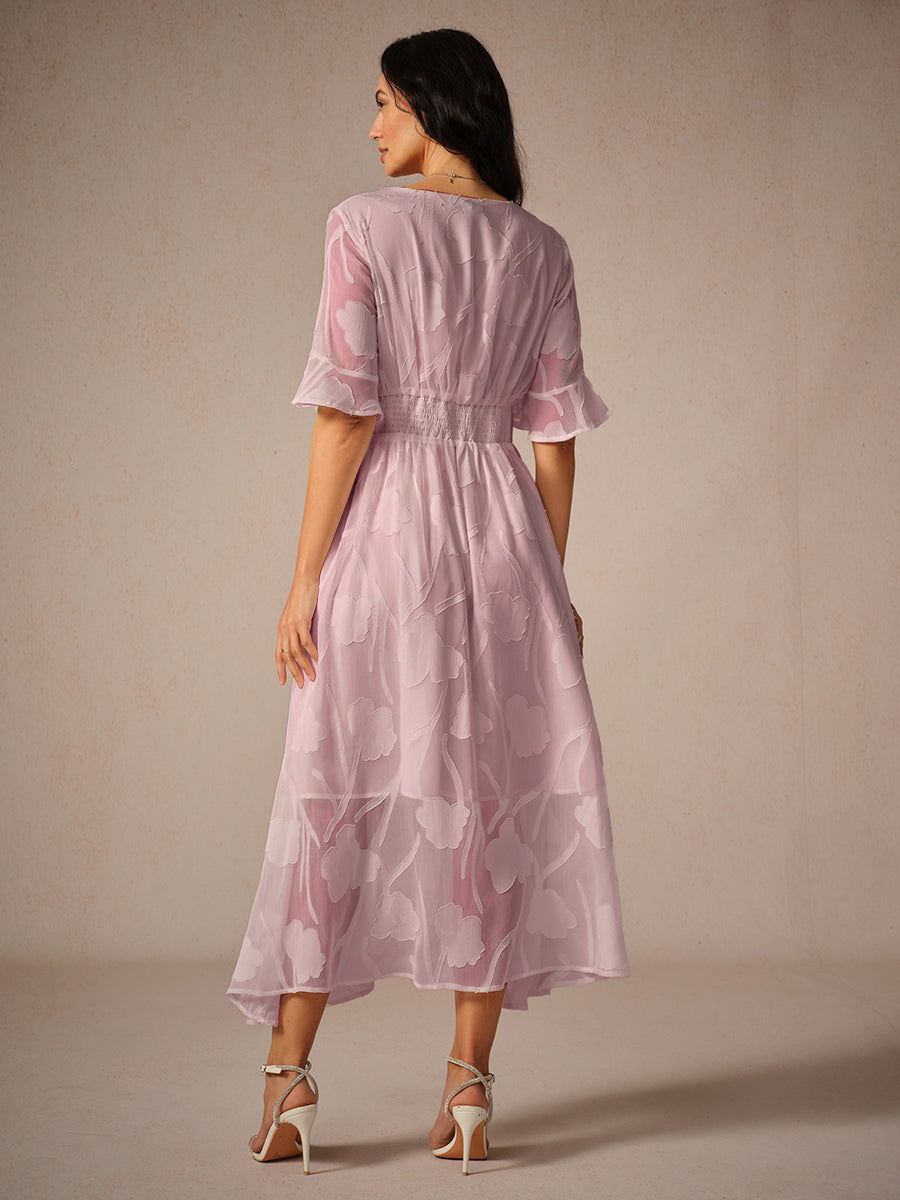 Kyla | Chic Midi Dress with Lace Accents