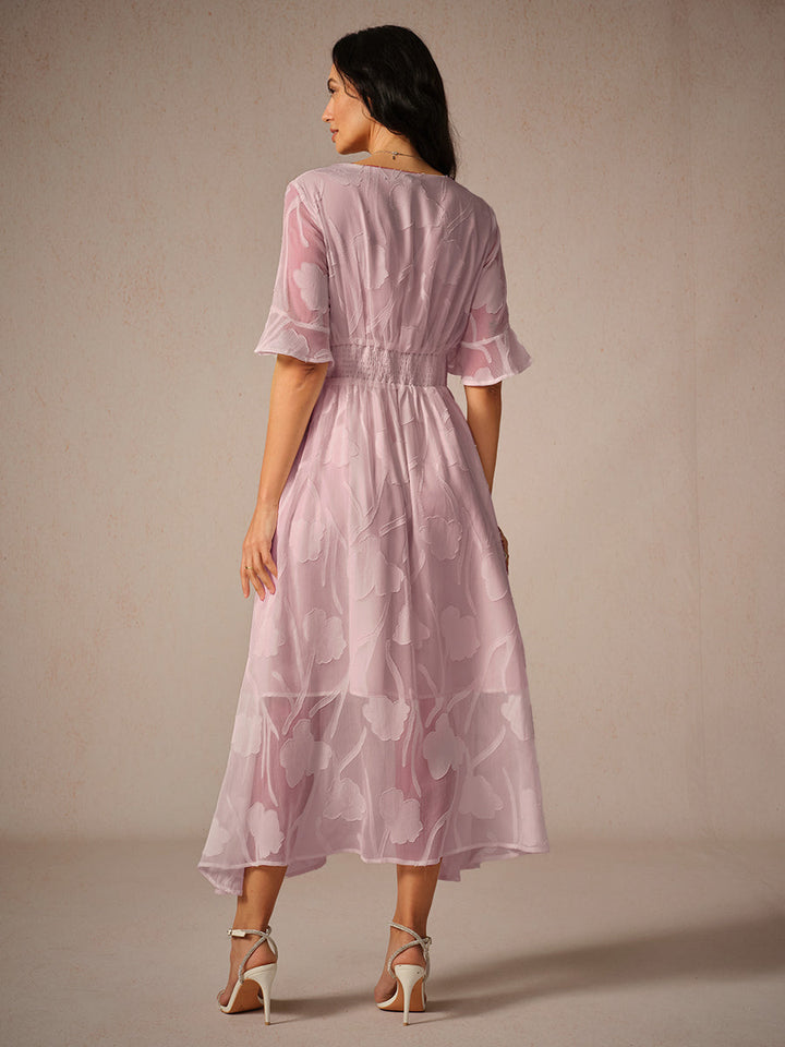 Kyla | Chic Midi Dress with Lace Accents