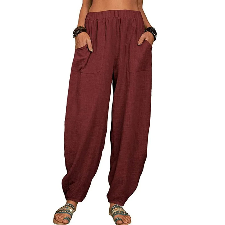 Women's Casual Loose Linen Cotton Summer Pants