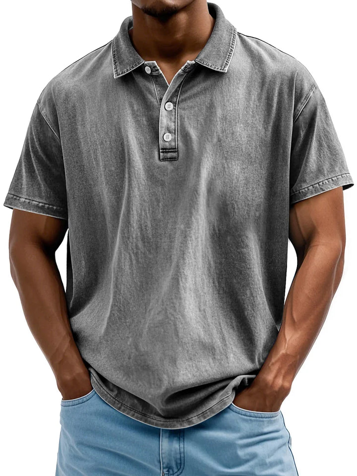 Retro Cotton Polo Shirt