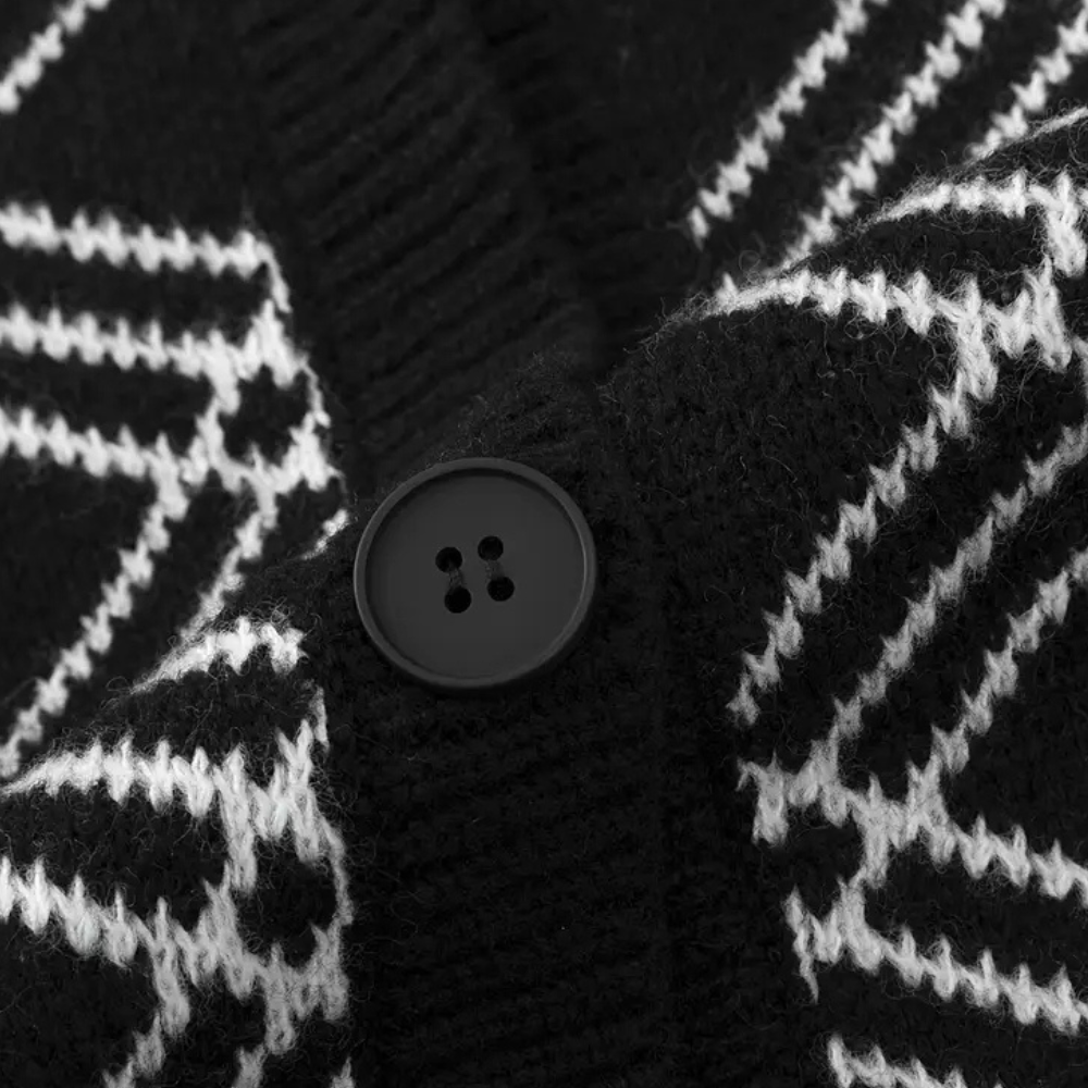 Daniel | Men's Elegant Checkered Cardigan
