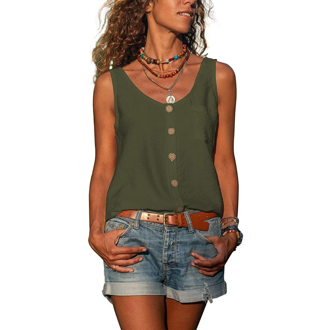 Christy | Chic V-Neck Blouse for Sunny Days