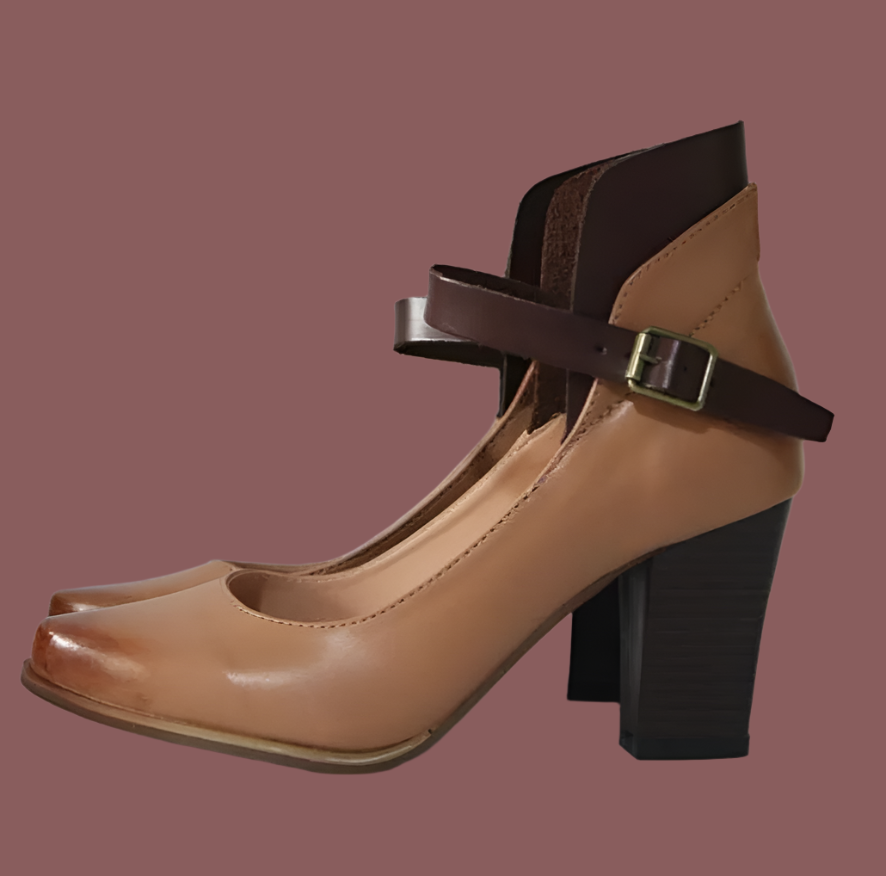Dominique | Chic Ankle Strap Block Heels