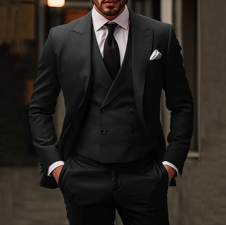 Luxurious 3-Piece Men's Suit with Jacket, Vest and Trousers