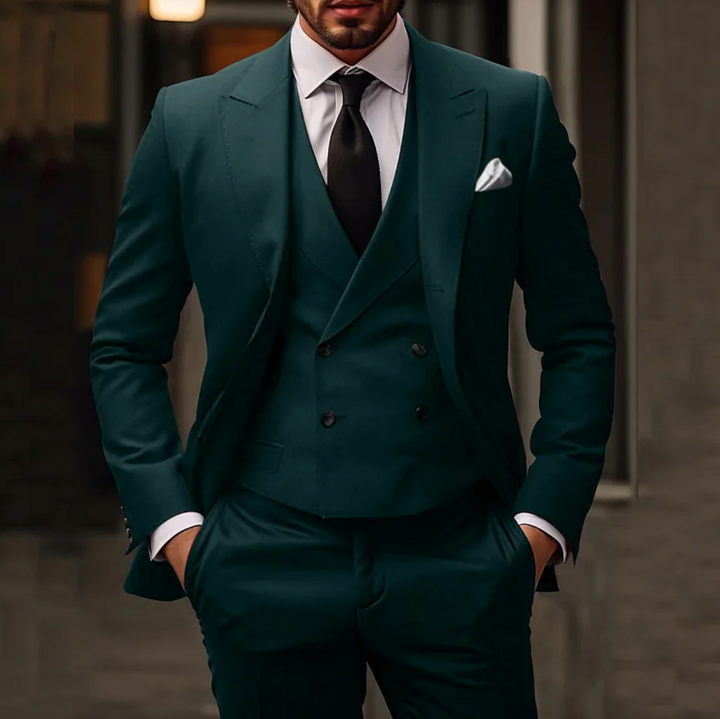 Luxurious 3-Piece Men's Suit with Jacket, Vest and Trousers
