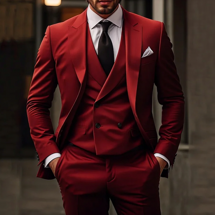 Luxurious 3-Piece Men's Suit with Jacket, Vest and Trousers