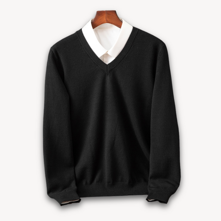 Mark | Men's Elegant V-Neck Cashmere Sweater