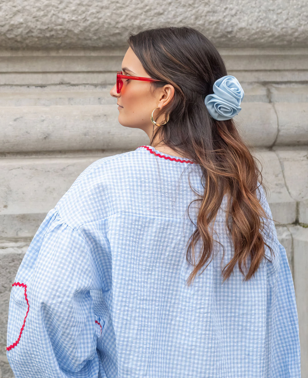 Betty | Chic Heart-Patterned Blouse for Her