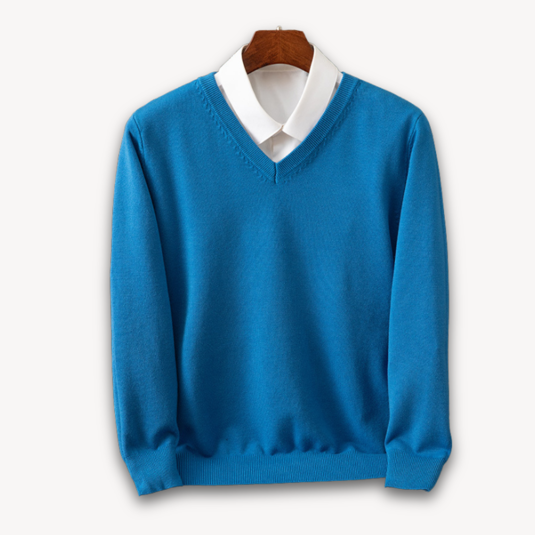 Mark | Men's Elegant V-Neck Cashmere Sweater