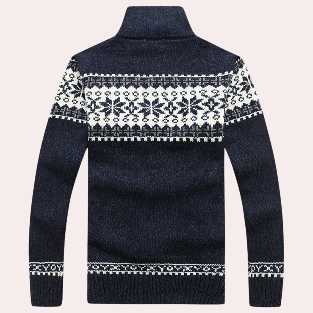 Zane | Classic Stand Collar Cardigan for Men