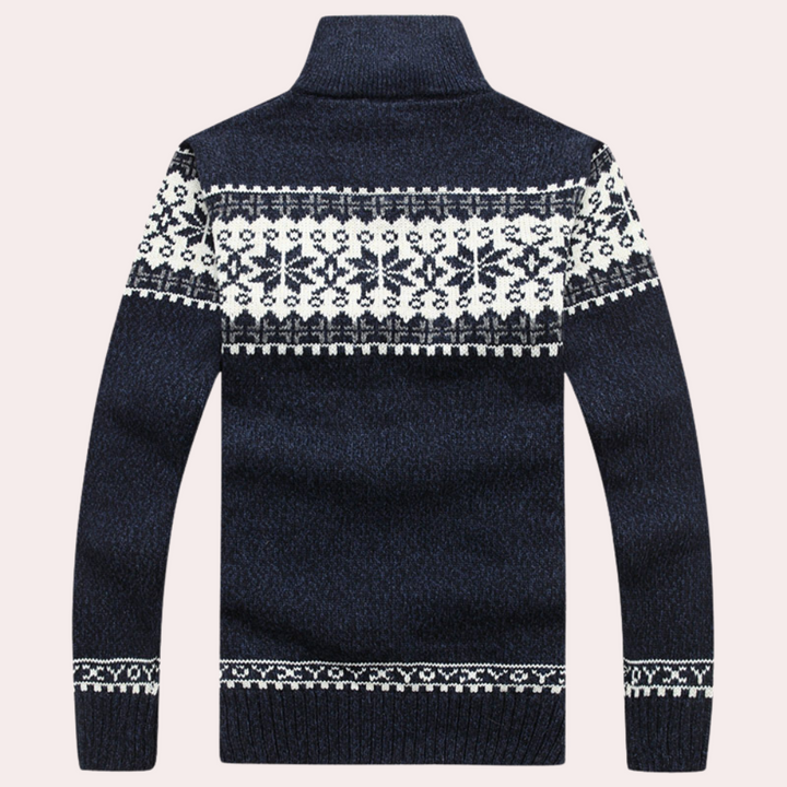 Zane | Classic Stand Collar Cardigan for Men