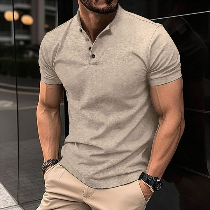 Musclefit Polo with Button Closure