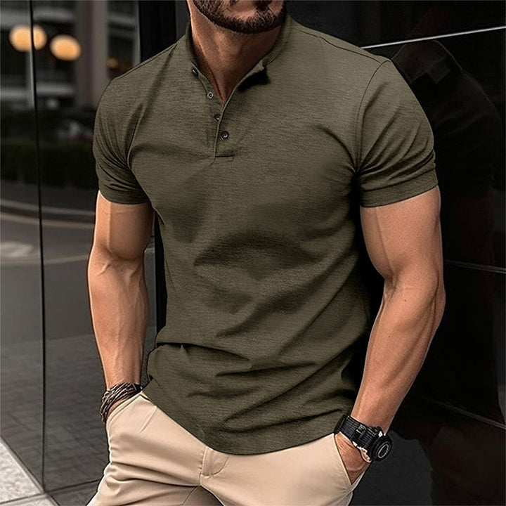 Musclefit Polo with Button Closure