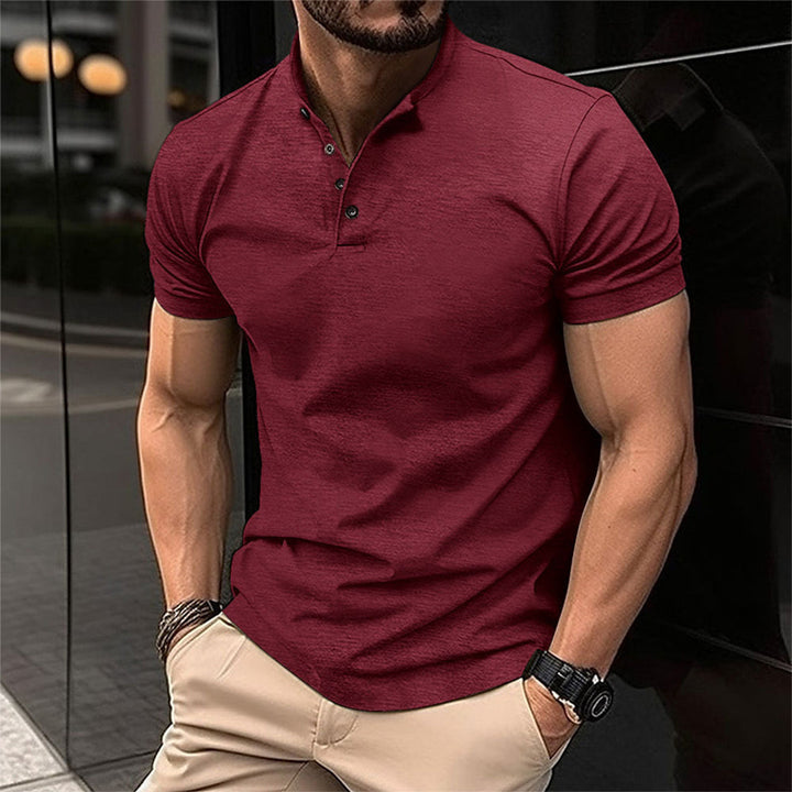 Musclefit Polo with Button Closure