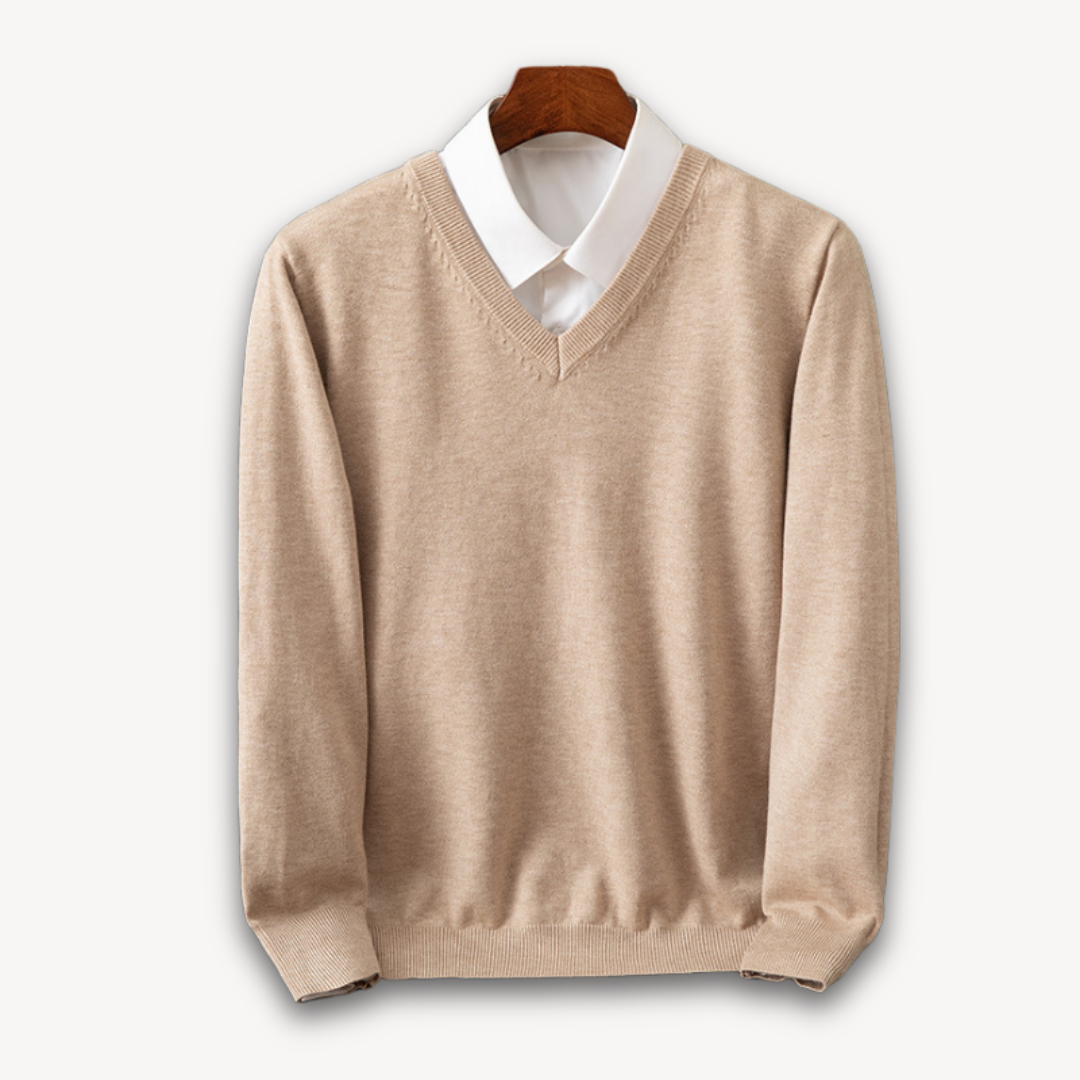 Mark | Men's Elegant V-Neck Cashmere Sweater
