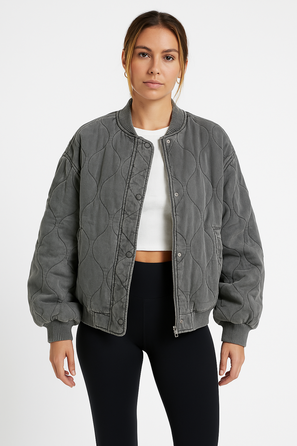 Talia | Women's Plus Size Bomber Jacket