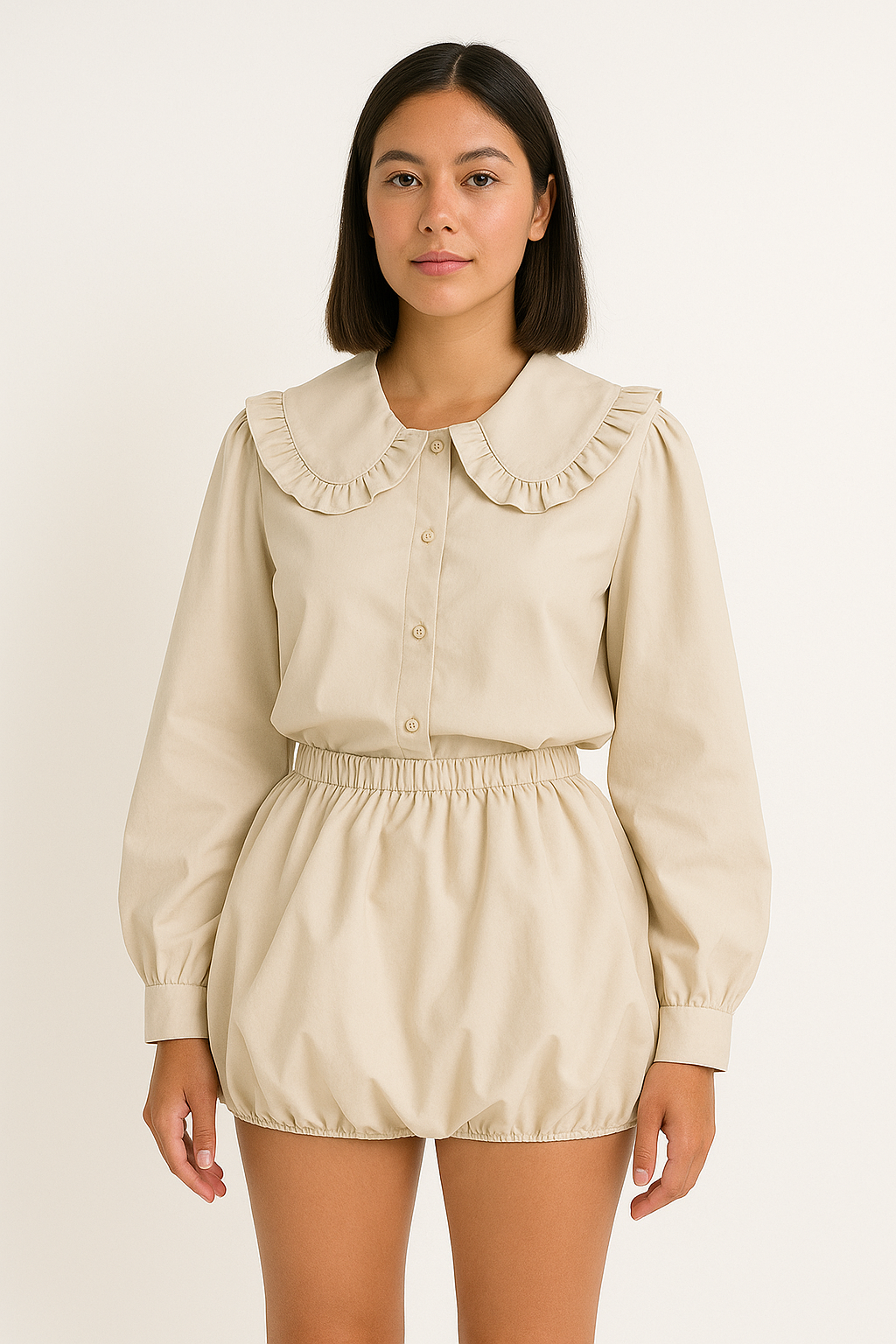 Camille | Chic Oversized Blouse with Ruffle Detail