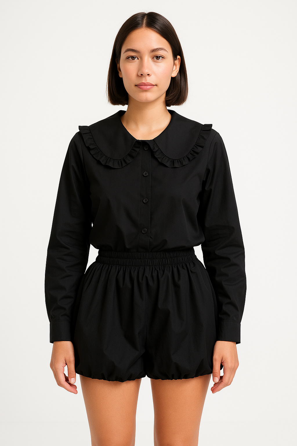 Camille | Chic Oversized Blouse with Ruffle Detail