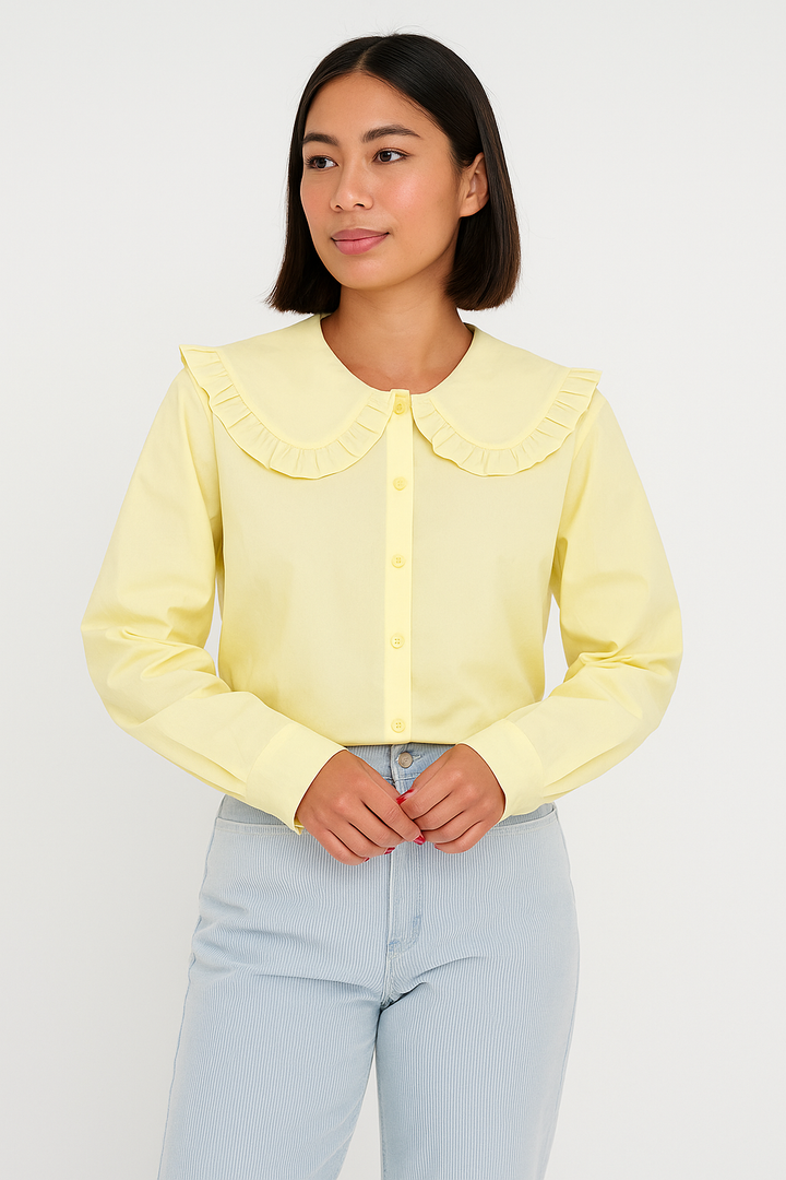 Camille | Chic Oversized Blouse with Ruffle Detail