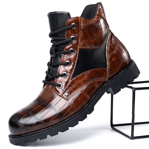 Matthew | Men's Elegant Crocodile Leather Boots