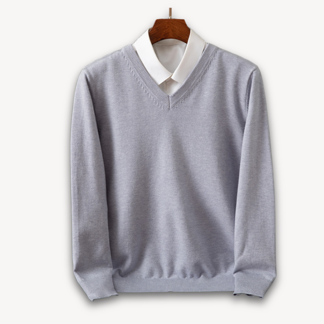 Mark | Men's Elegant V-Neck Cashmere Sweater
