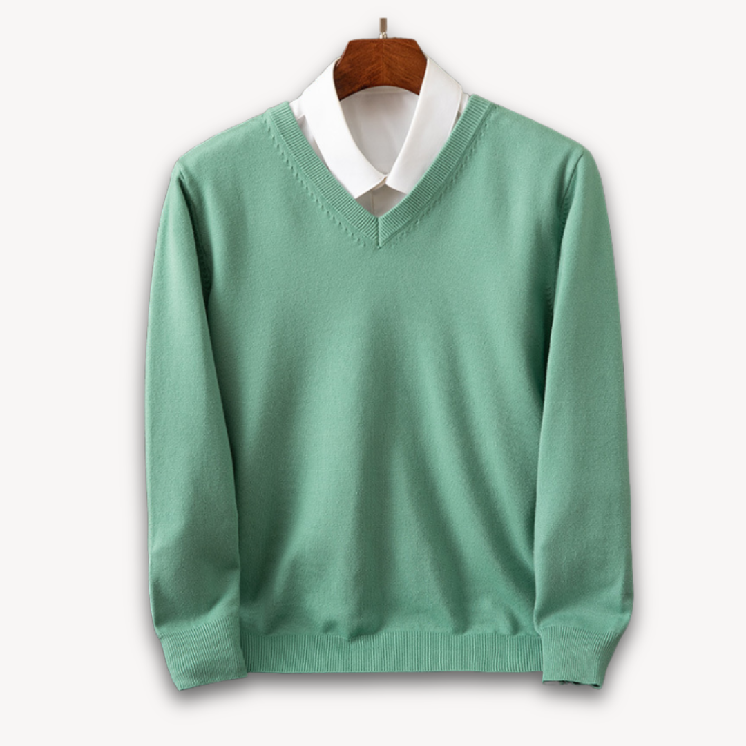 Mark | Men's Elegant V-Neck Cashmere Sweater