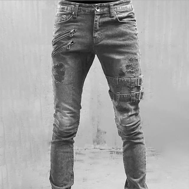 Henry | Gothic buckle jeans for men