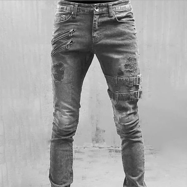 Henry | Gothic buckle jeans for men