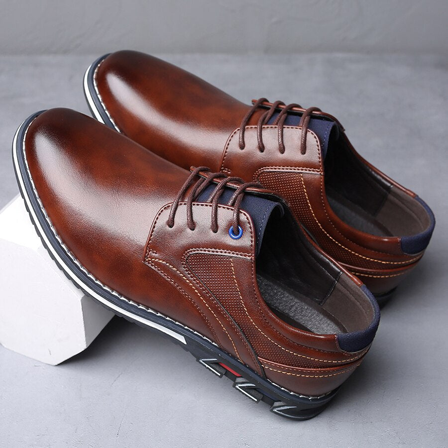 Men's Elegant Leather Oxford Dress Shoes