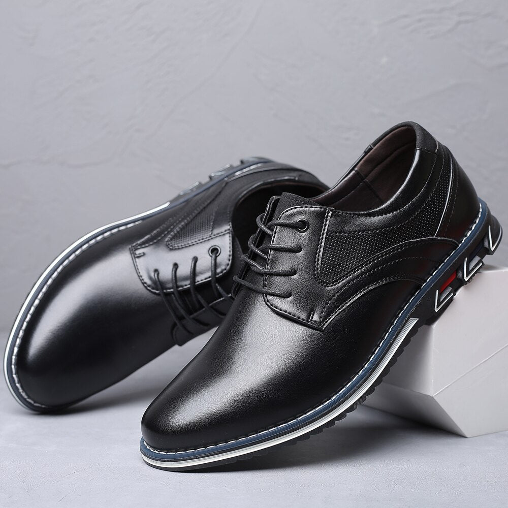 Men's Elegant Leather Oxford Dress Shoes