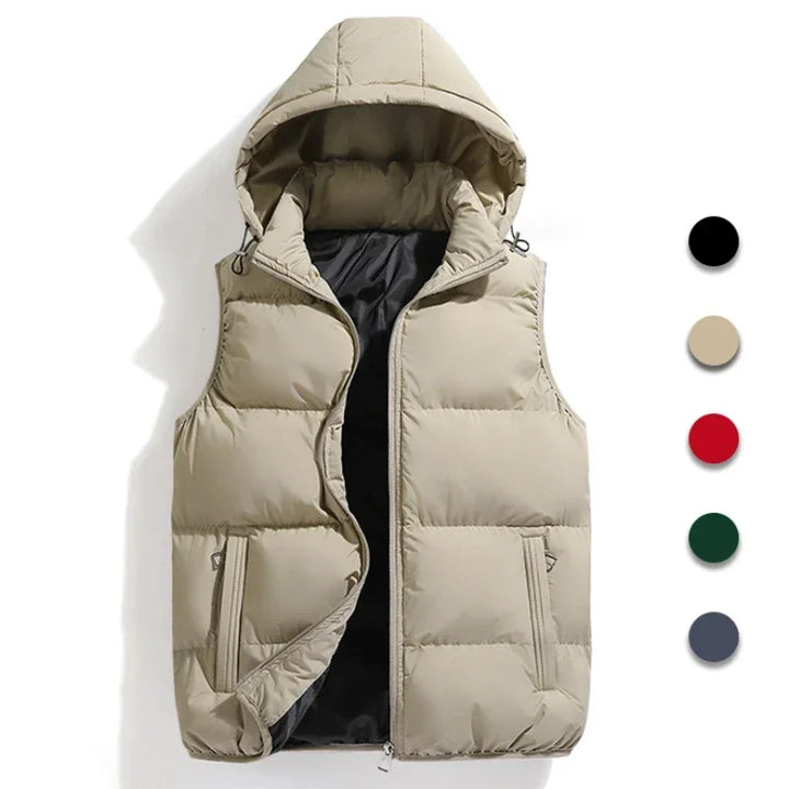 Caleb | Men's Gilet with Detachable Hood