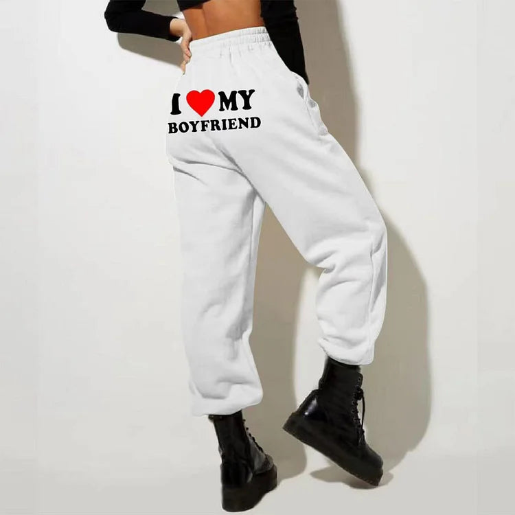 Women's Printed Joggers with High Waist