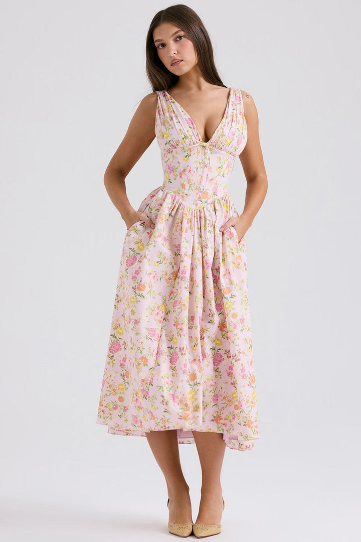 Sophia | Chic Floral Sundress for Sunny Days
