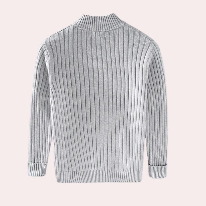 Silas | Modern Knitted Zipper Cardigan for Men