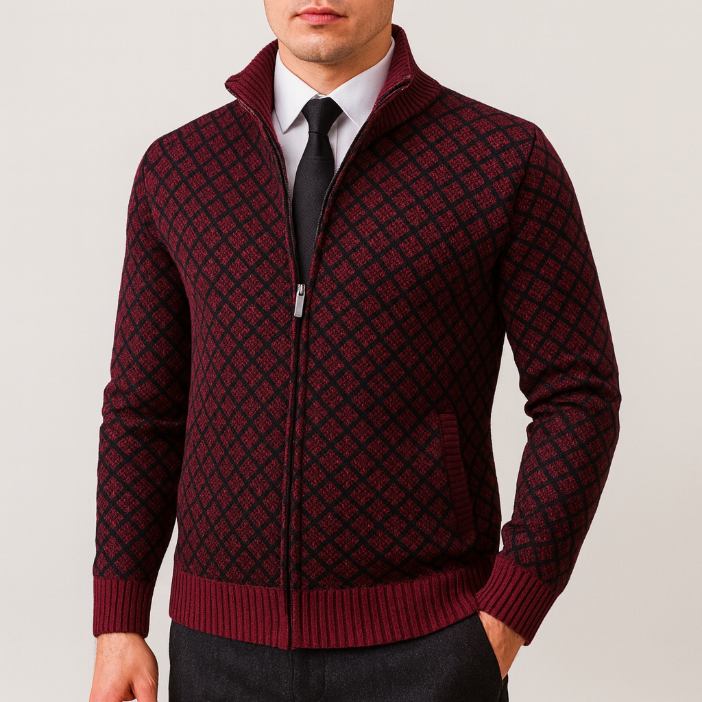 David | Men's Fitted Knit Cardigan