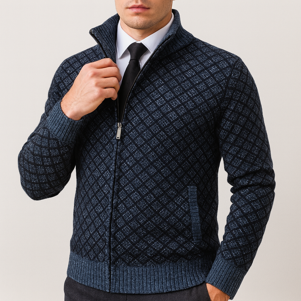David | Men's Fitted Knit Cardigan